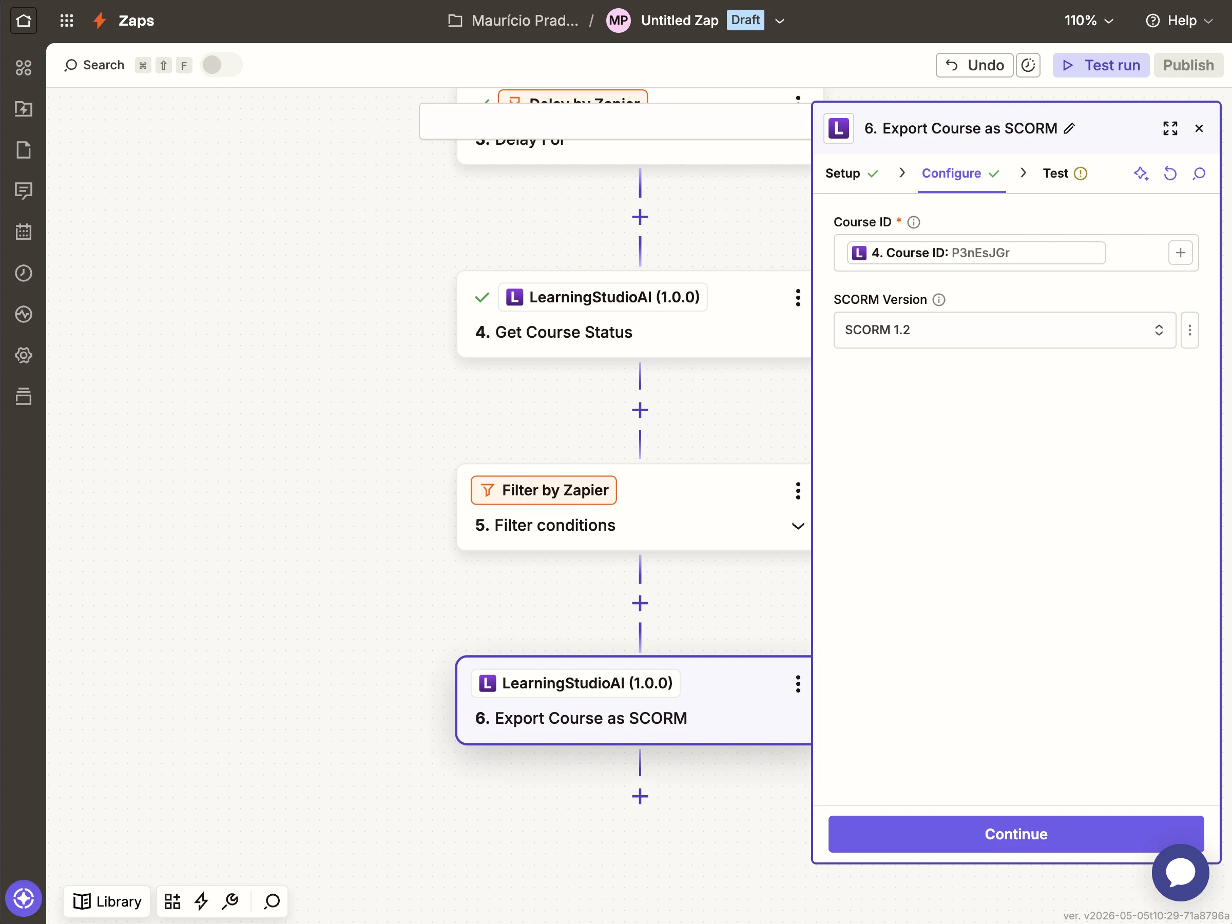 Configuring Export Course as SCORM