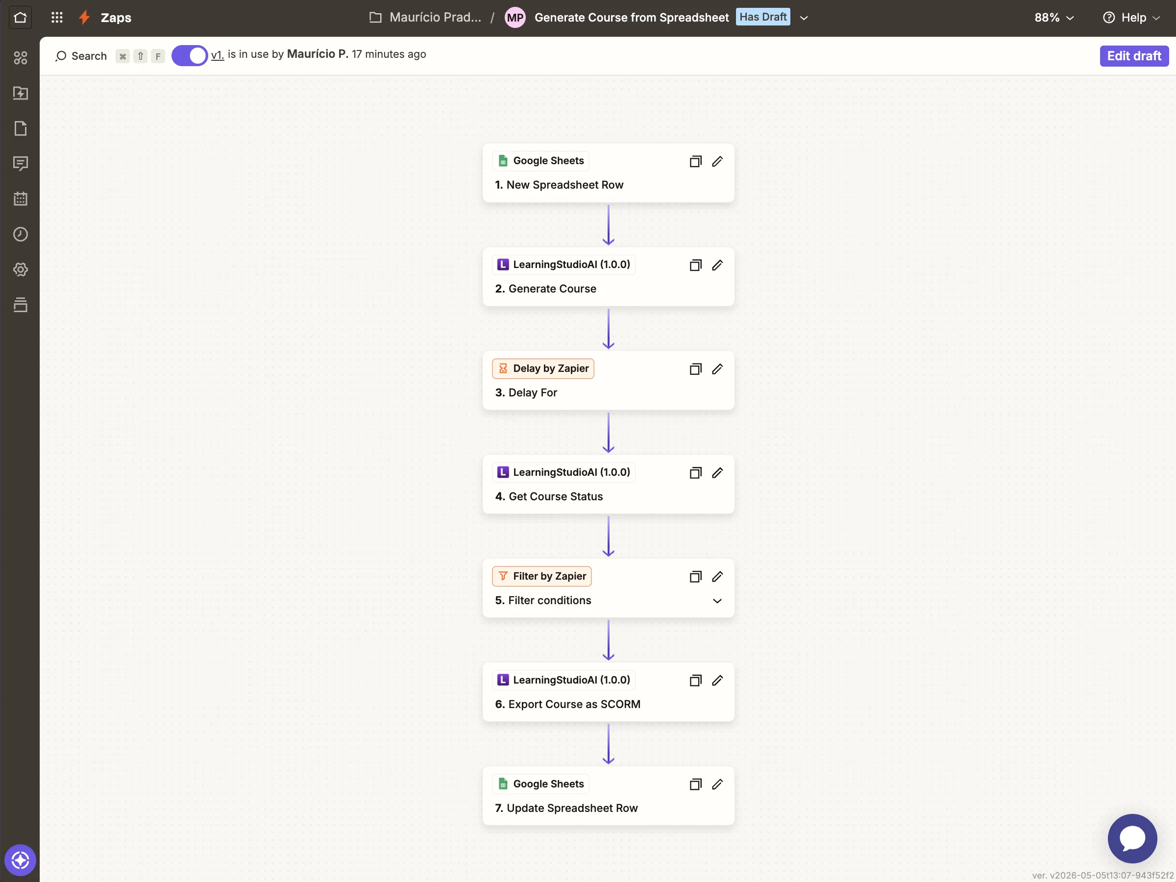 Complete Zap workflow overview
